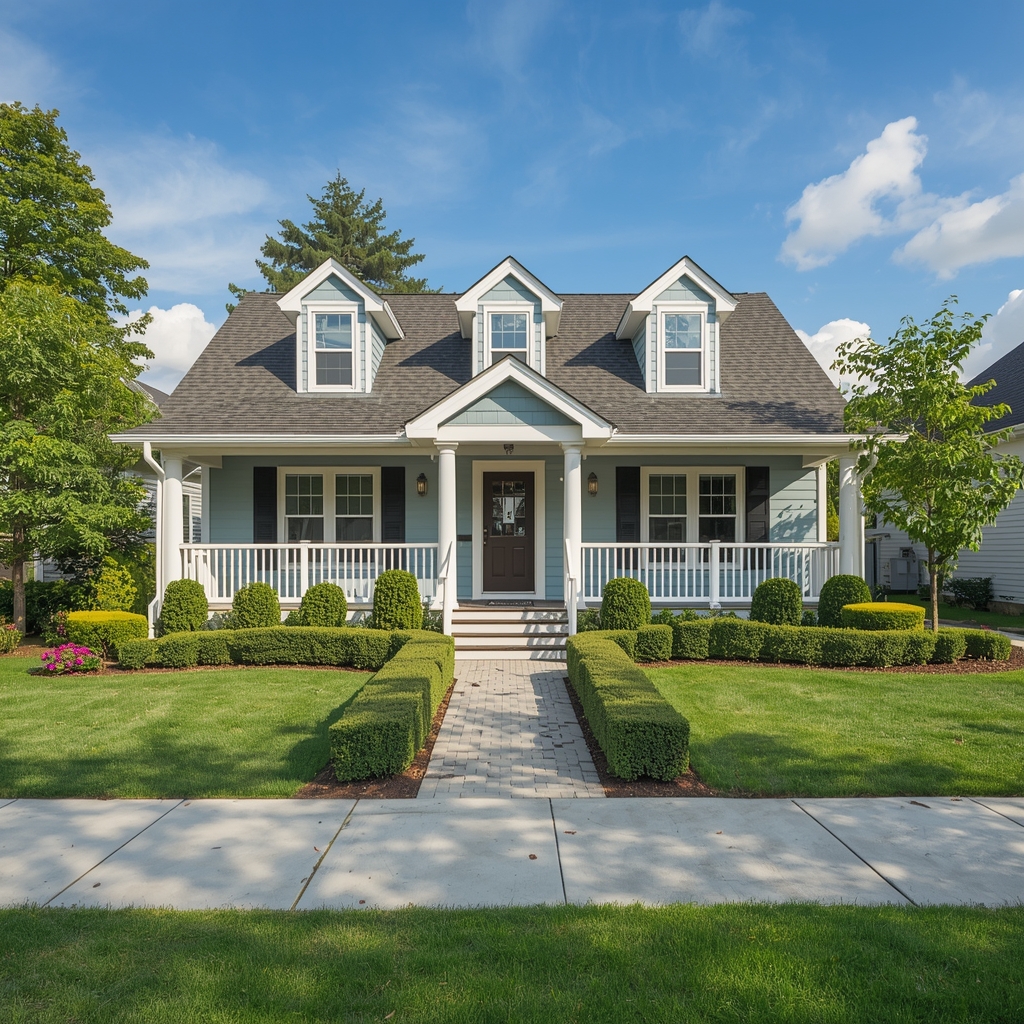 Freshly cleaned house exterior