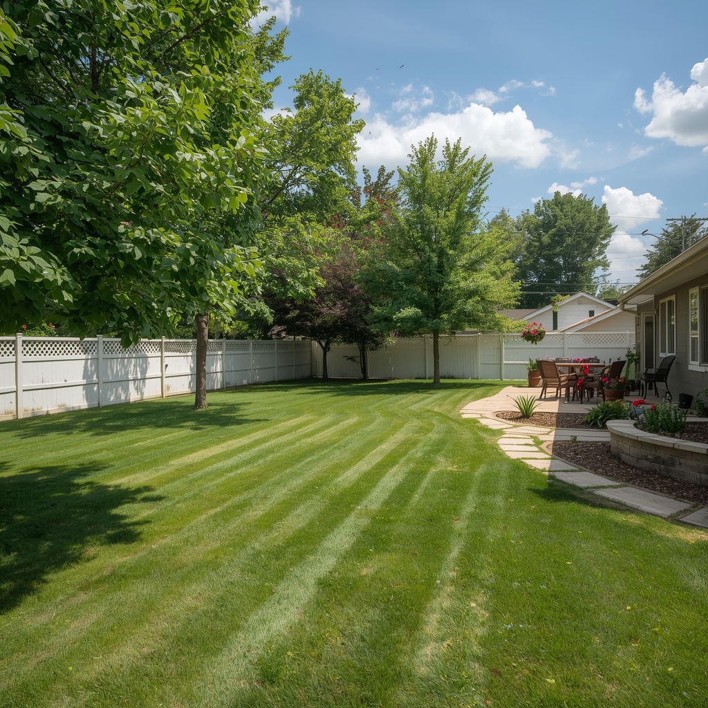 Tidy yard after service