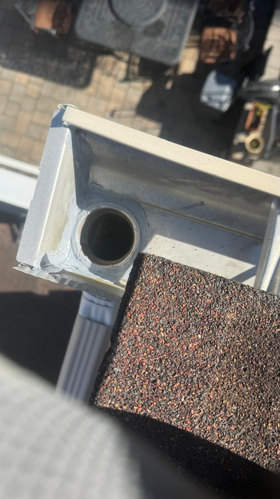 Installed gutter guard