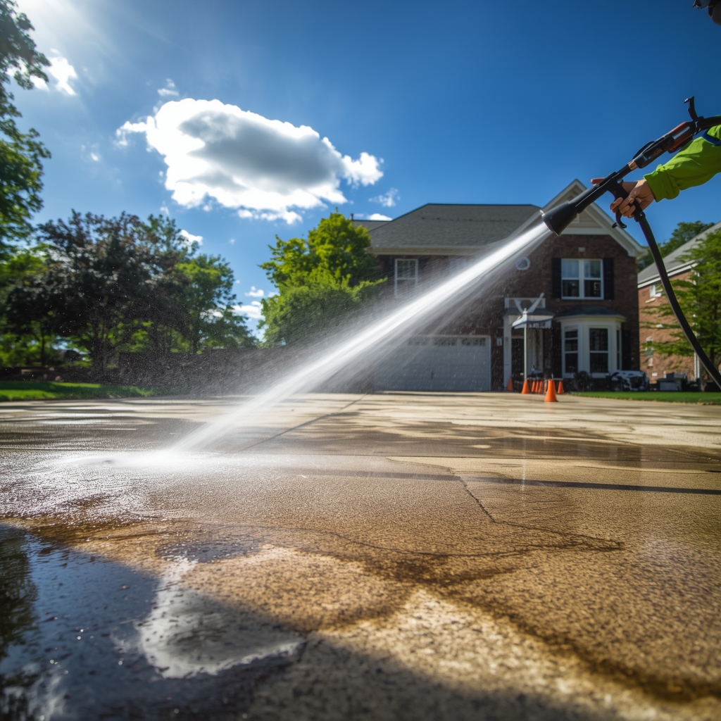 Block paving after clean